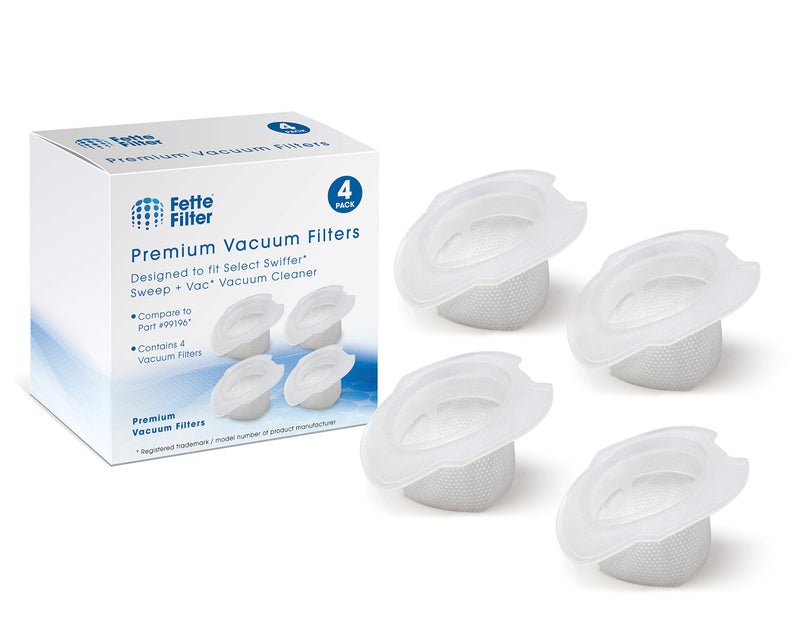 Fette Filter - Vacuum Replacement Filters Compatible with Swiffer Sweep and Vac. Compare to Part #99196 (Pack of 4) - Image 1